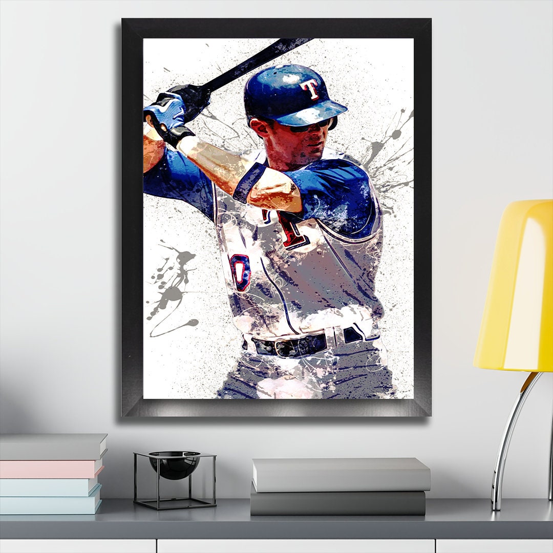 Michael Young Poster Texas Rangers Canvas Wrap Man Cave 2