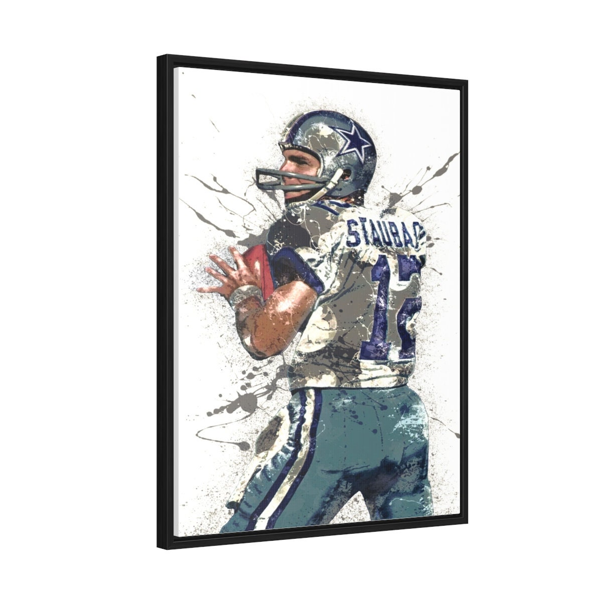 Roger Staubach Poster Dallas Cowboys Canvas Wrap Kids Room 2