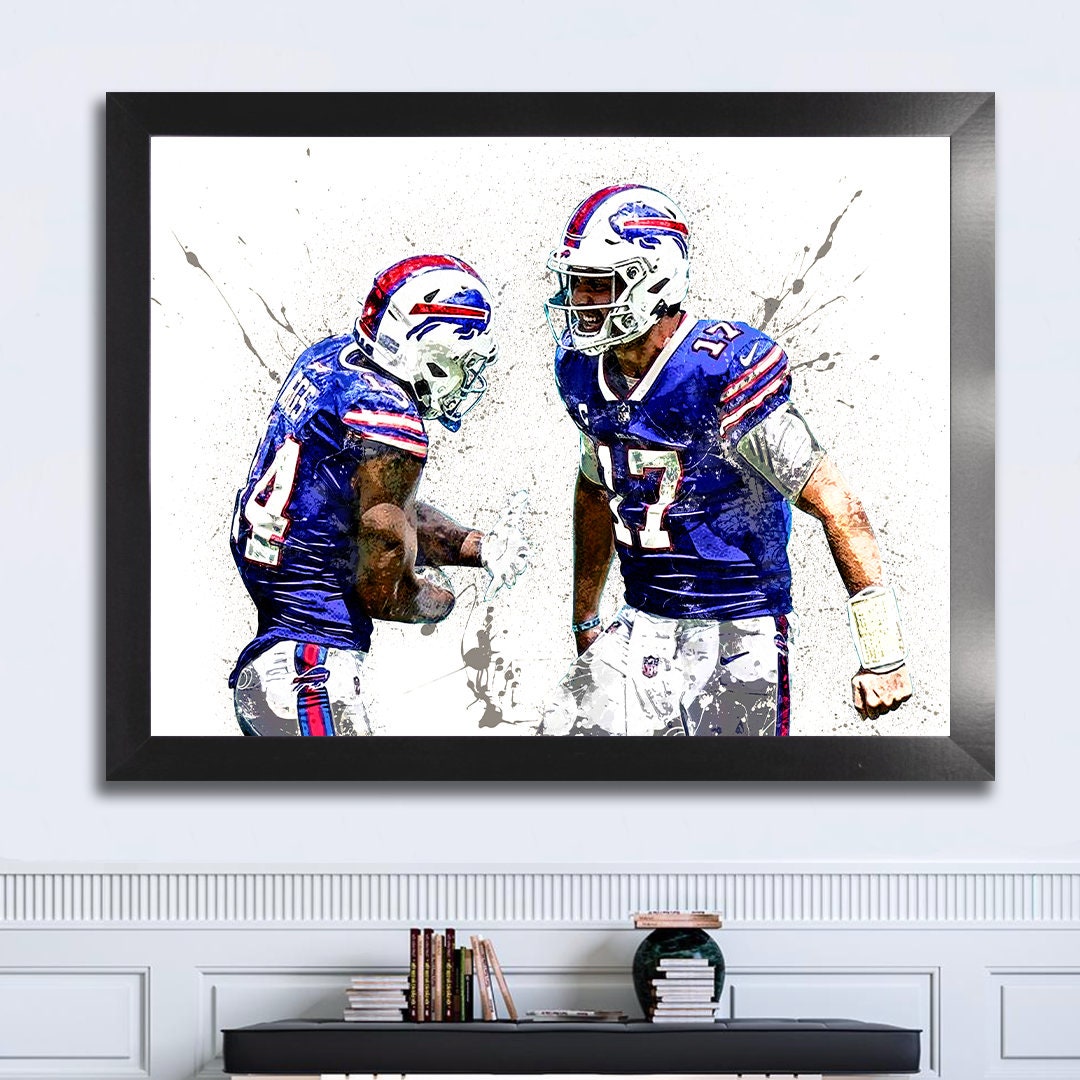 Josh Allen Stefon Diggs Poster Buffalo Bills Canvas Wrap 2