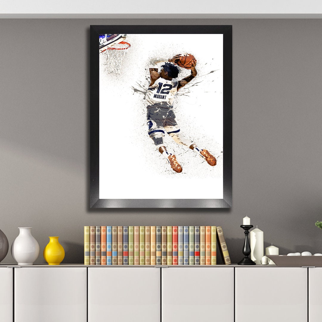 Ja Morant Dunk Poster Memphis Grizzlies Canvas Wrap Kids 2