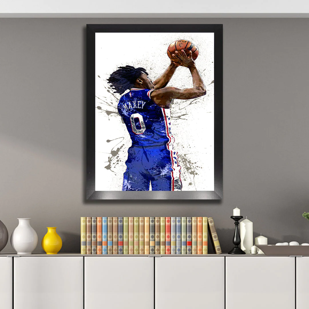 Tyrese Maxey Poster Philadelphia 76ers Canvas Wrap Kids 2