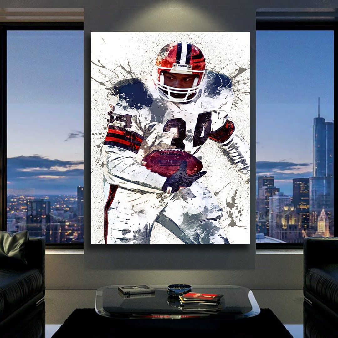 Kevin Mack Poster Cleveland Browns Canvas Wrap Man Cave 2