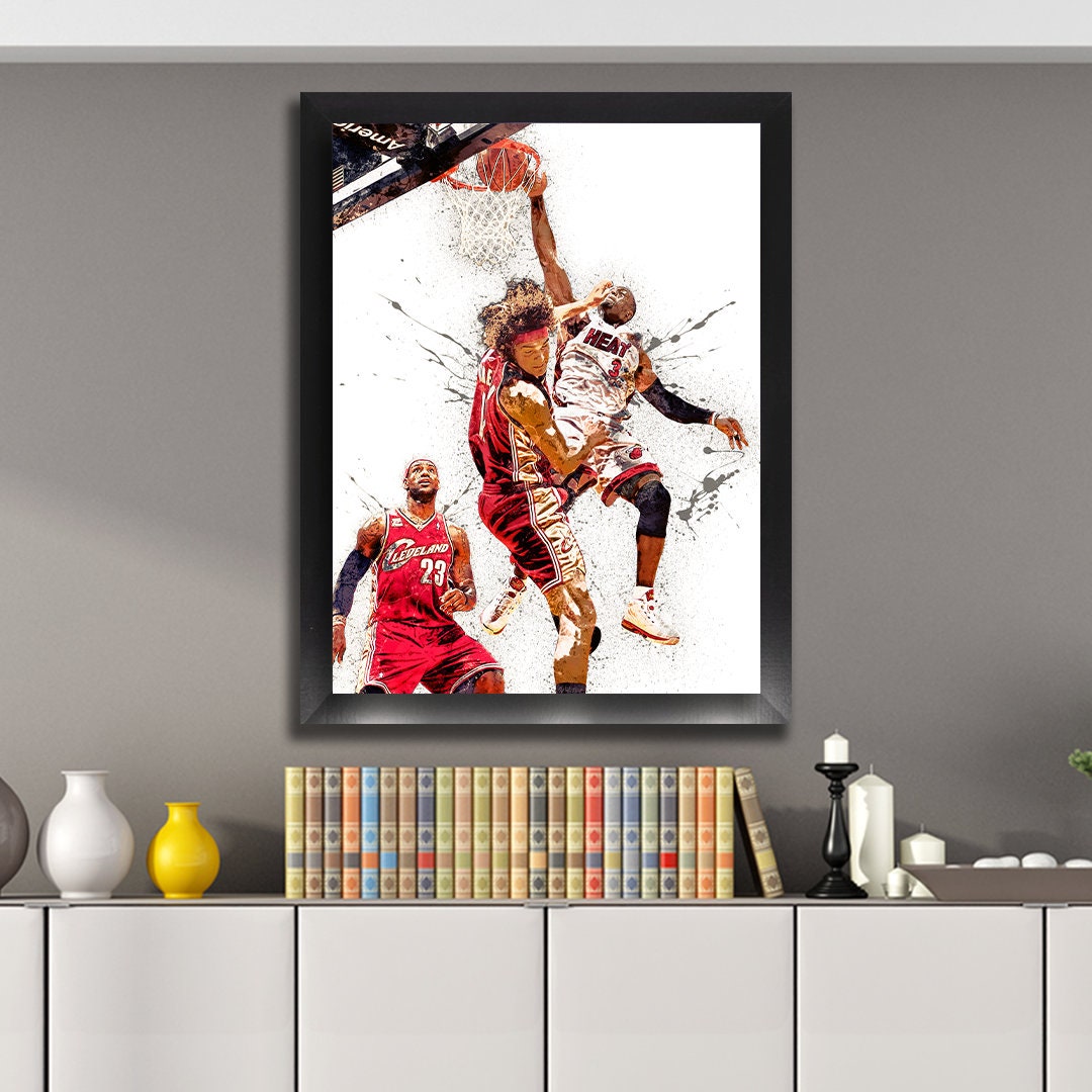 Dwyane Wade Iconic Dunk Over Varejao Poster Miami Heat 2