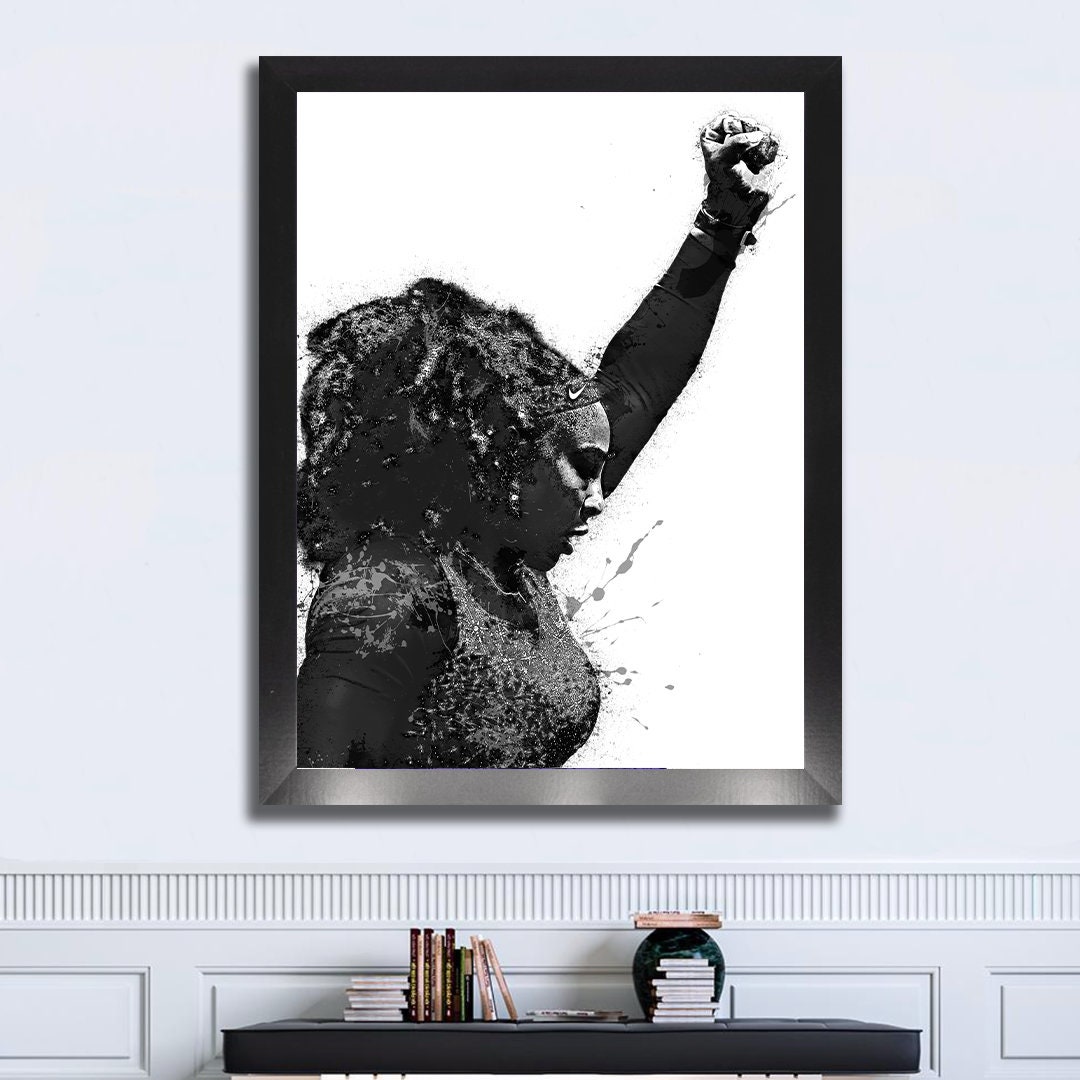 Serena Williams Poster Canvas Wrap Kids Room Office Living 2