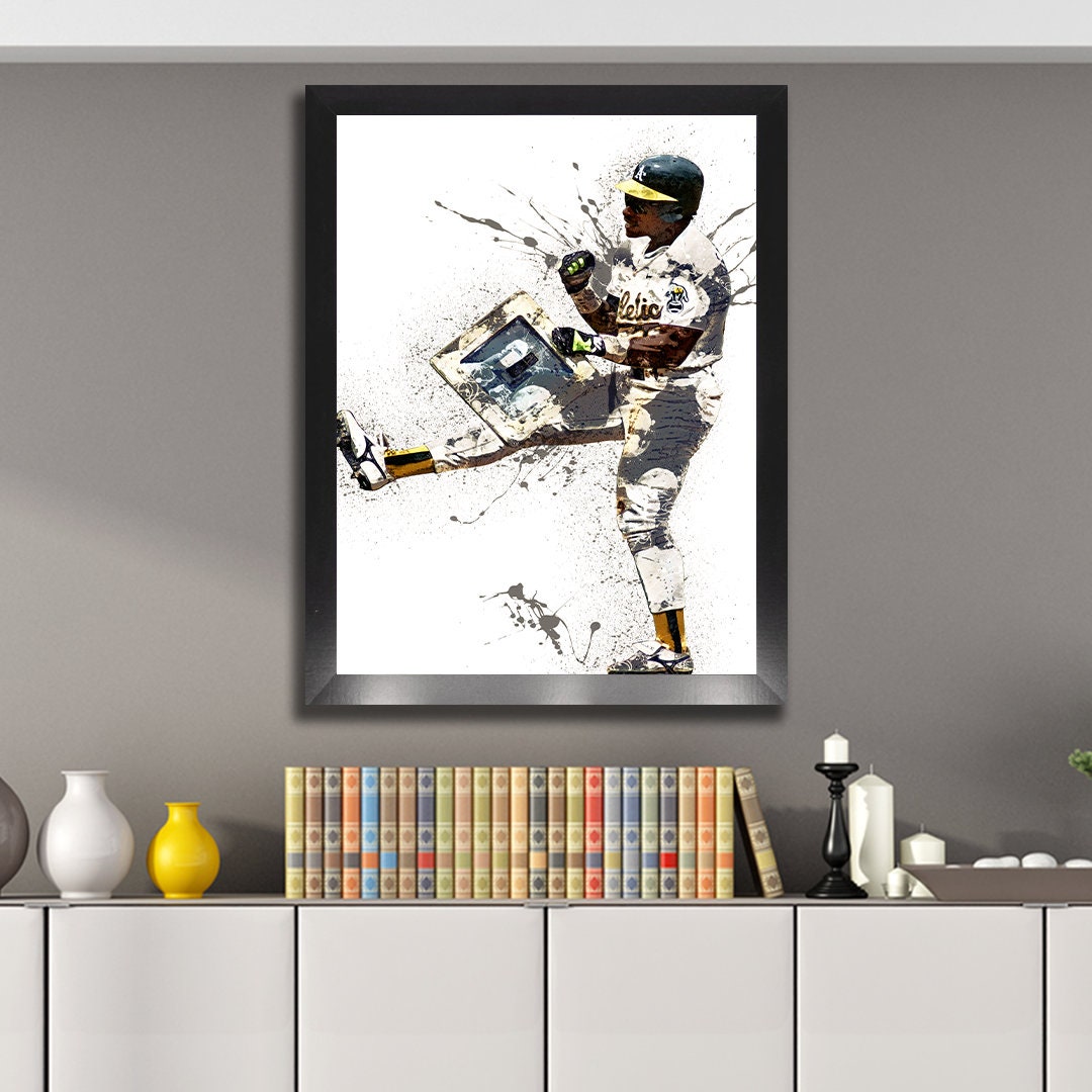 Rickey Henderson Poster Oakland Athletics Record Number Of 2