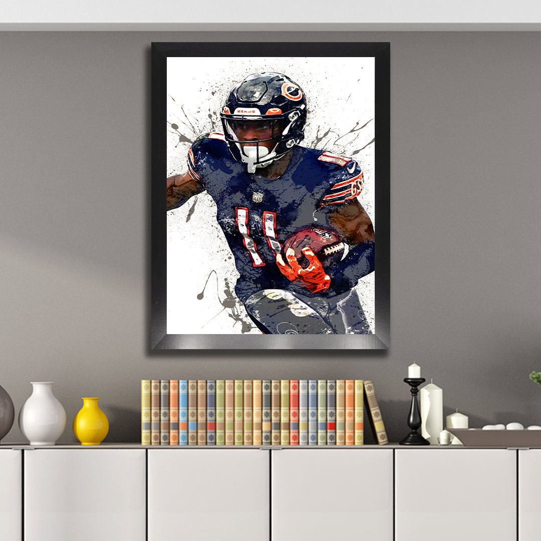 Darnell Mooney Chicago Bears Poster Print-canvas Wrap Man 2