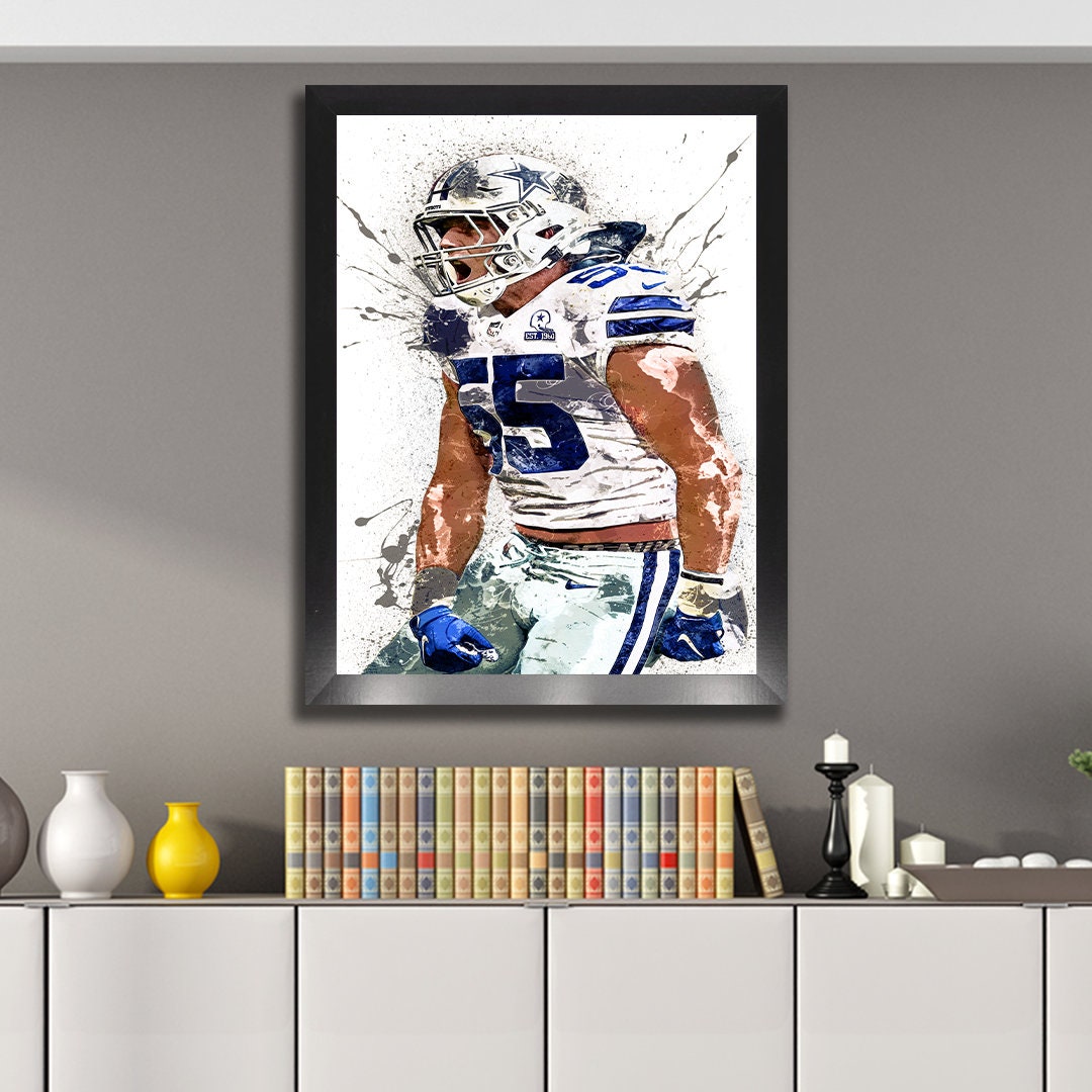 Leighton Vander Esch Poster Dallas Cowboys Canvas Wrap 2