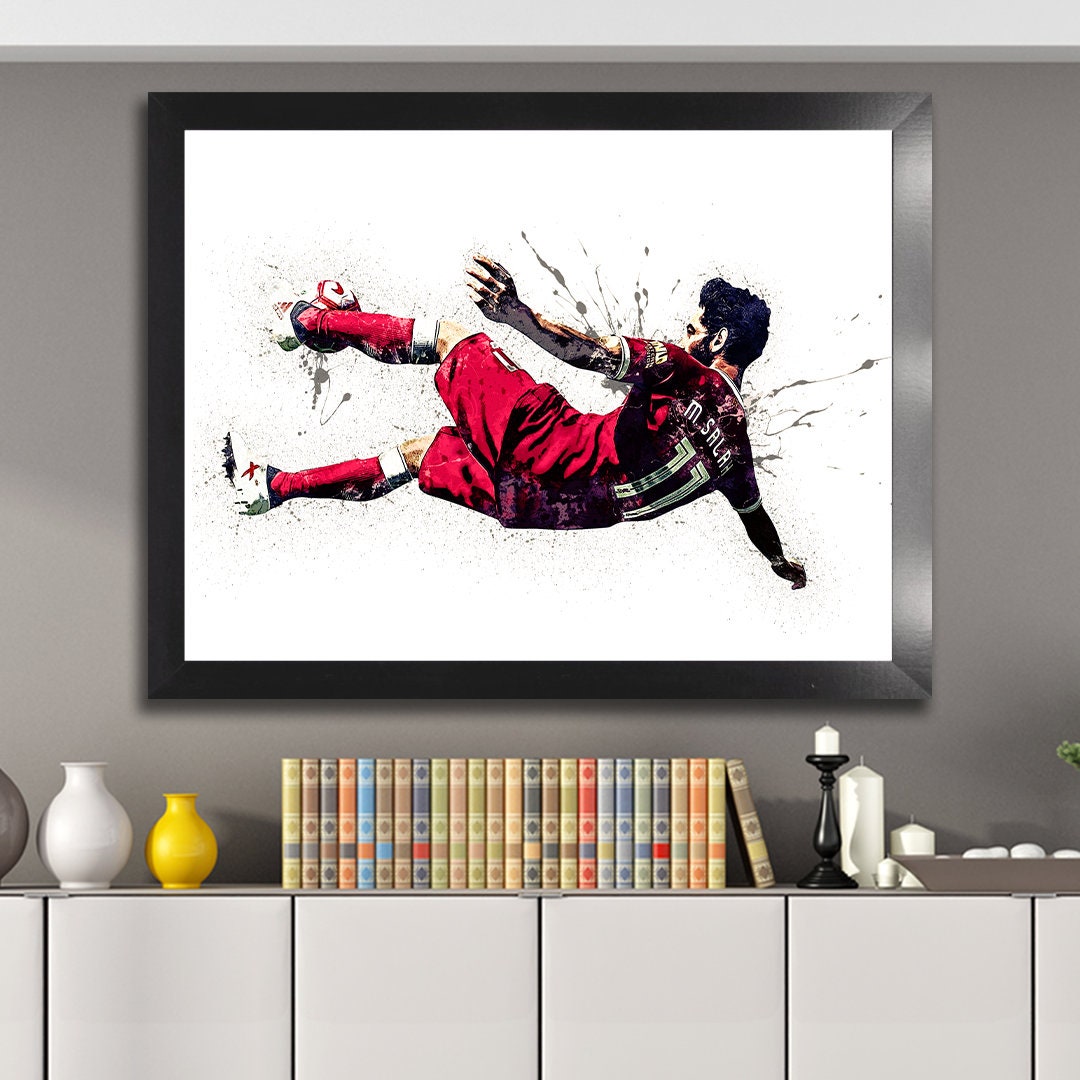 Mohamed Salah Poster Canvas Wrap Fine Art Quality Man Cave 2