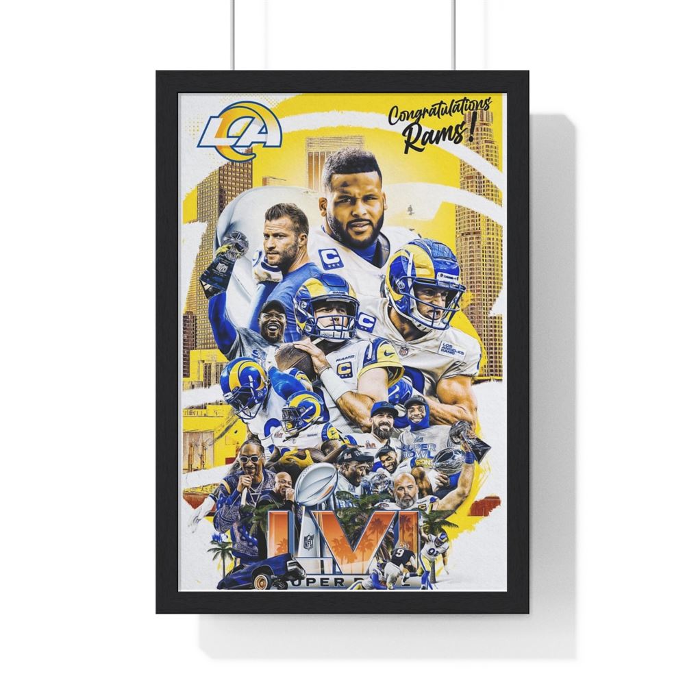 2021-2022 Rams Super Bowl Lvi Champions Poster Wall Decor