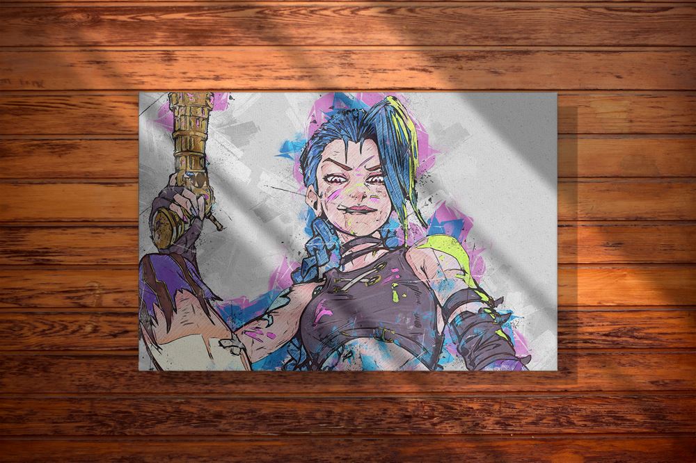 2021 Arcane Jinx League Of Legends Arcaneart Canvas Print Poster