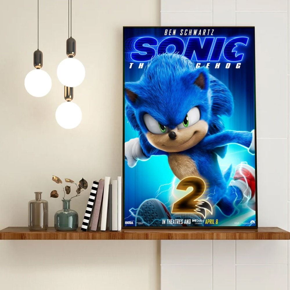 2022 Sonic The Hedgehog 2 Canvas Poster Wall Art