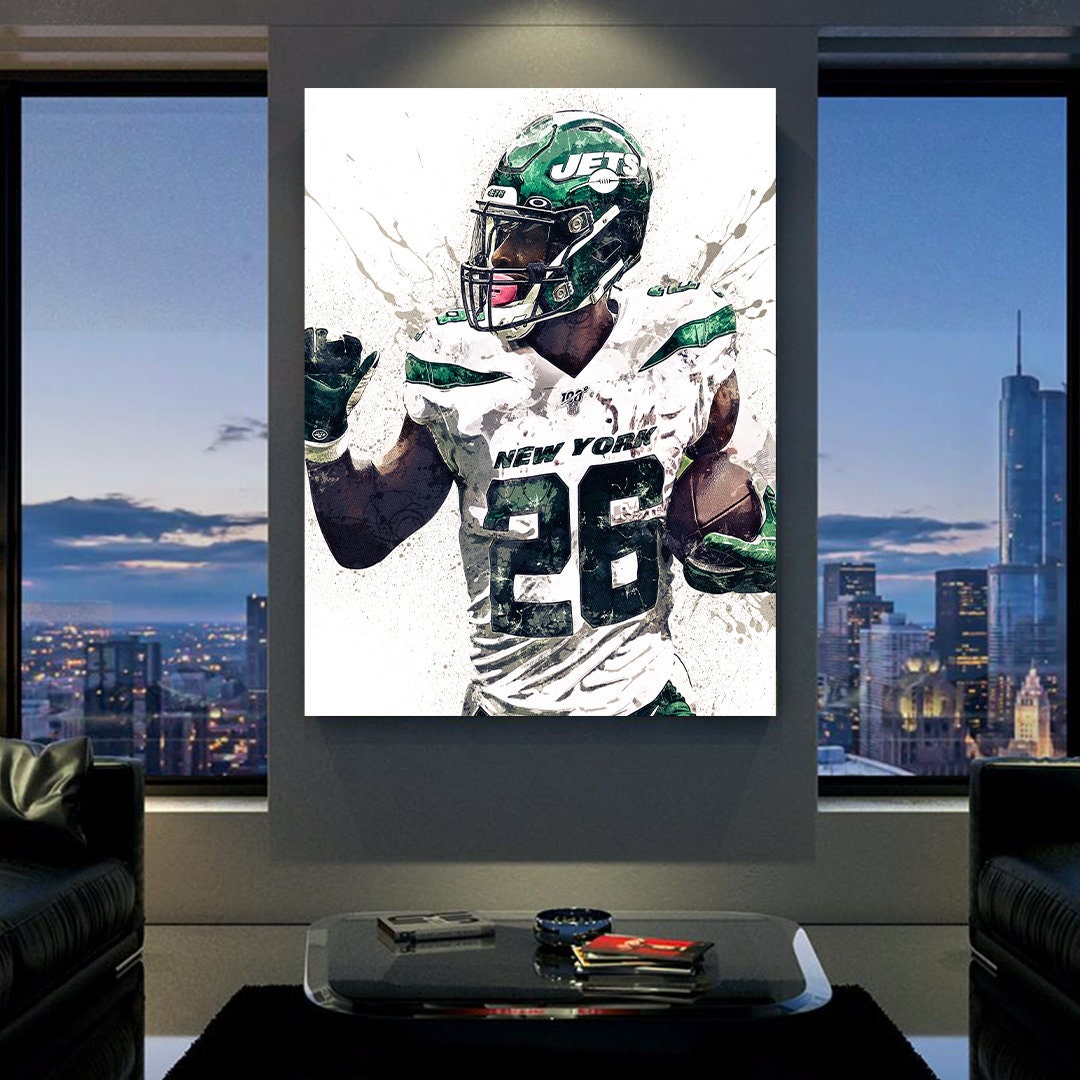 Leveon Bell Poster New York Jets Canvas Wrap Man Cave Game 2