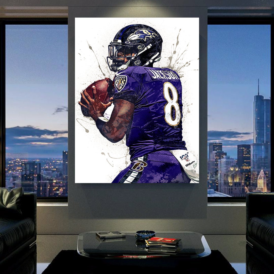 Lamar Jackson Poster Baltimore Ravens Gallery Canvas Wrap 2