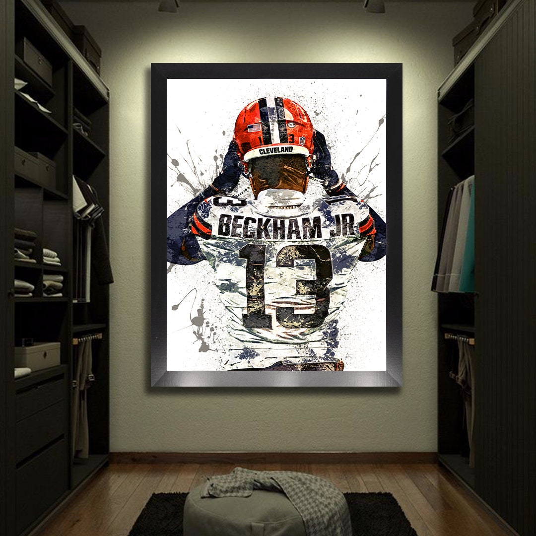 Odell Beckham Jr Poster Cleveland Browns Canvas Wrap Man 2