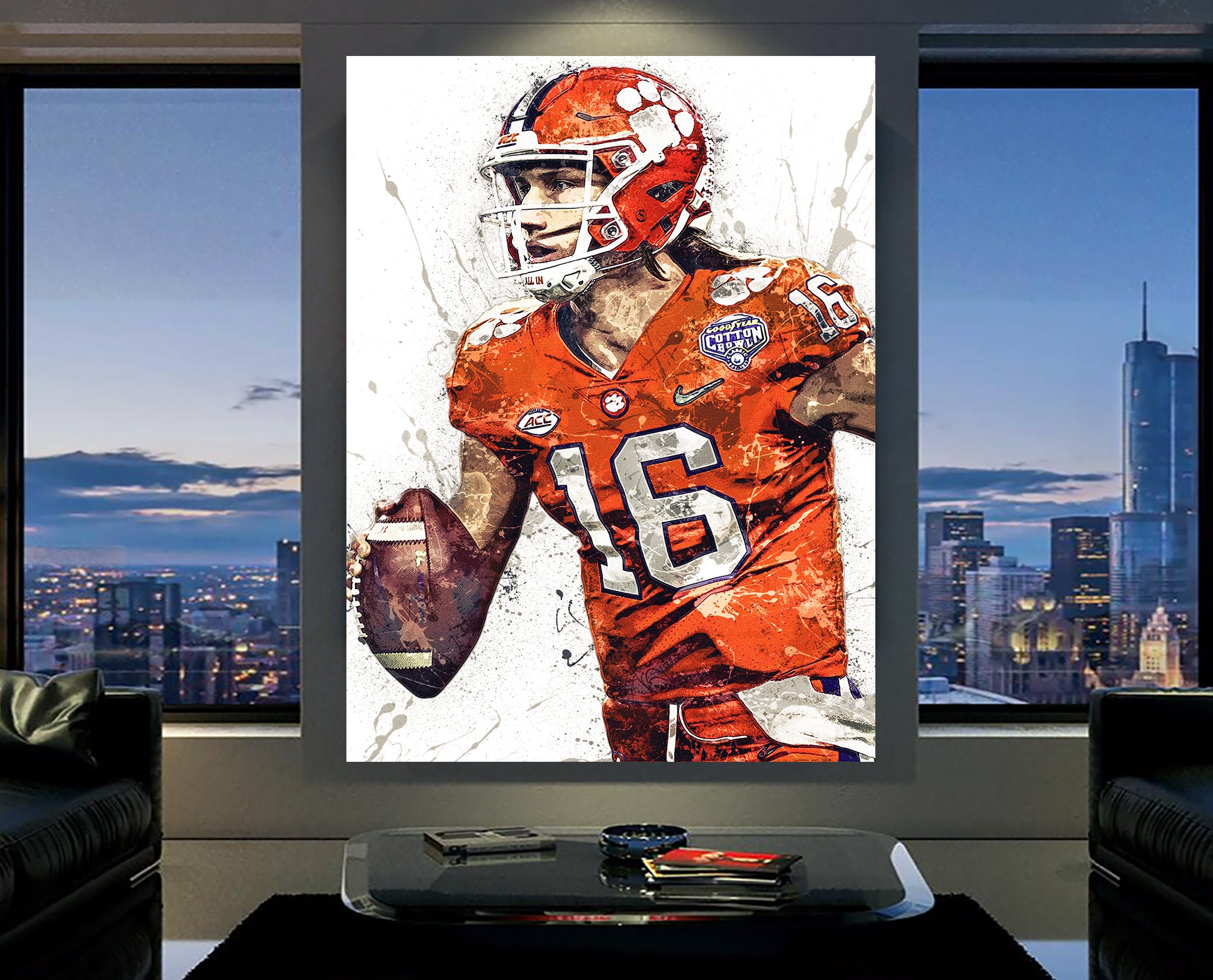 Trevor Lawrence Poster Clemson Tigers Gallery Canvas Wrap 2