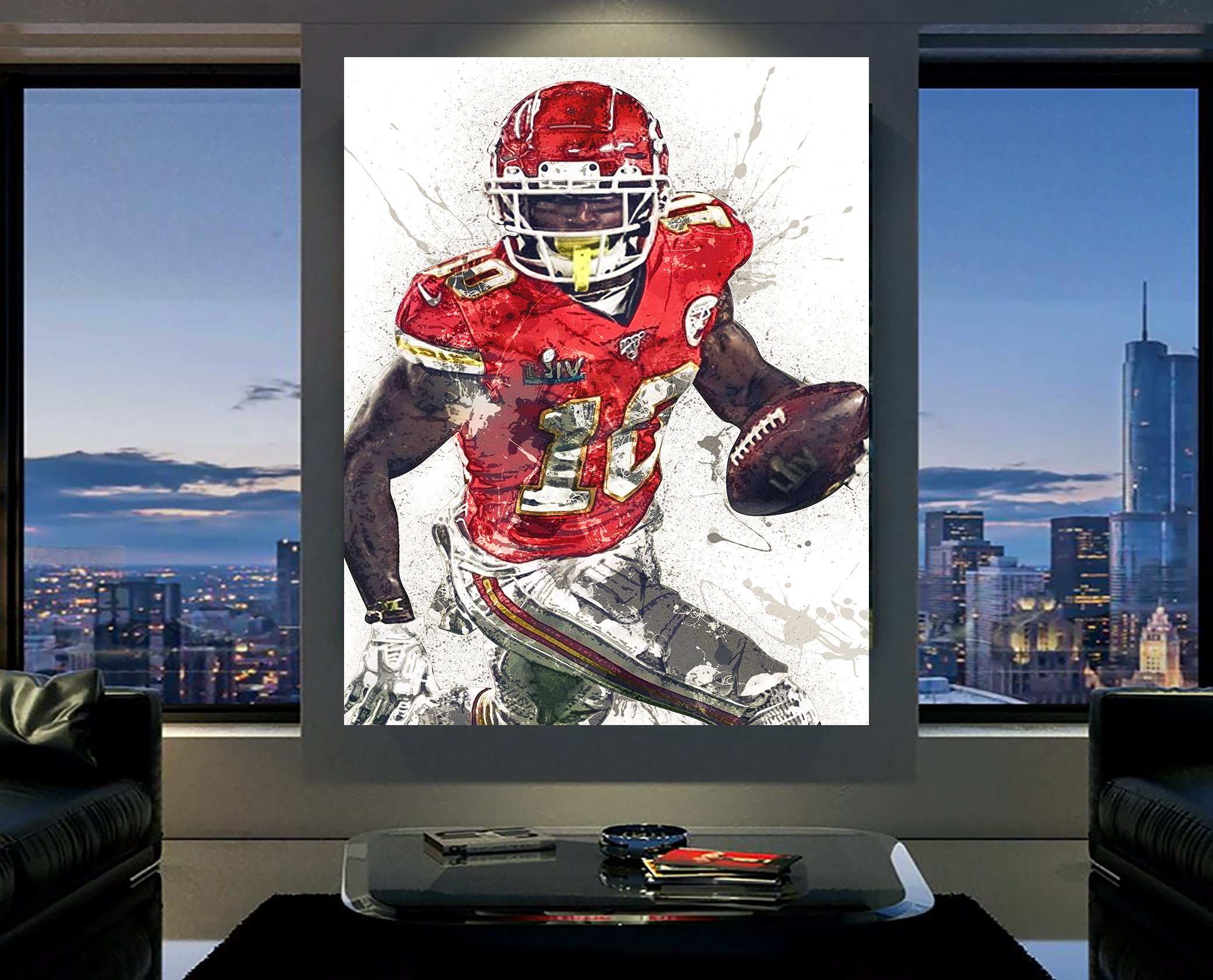 Tyreek Hill Poster Kansas City Chiefs Canvas Wrap Kids 2