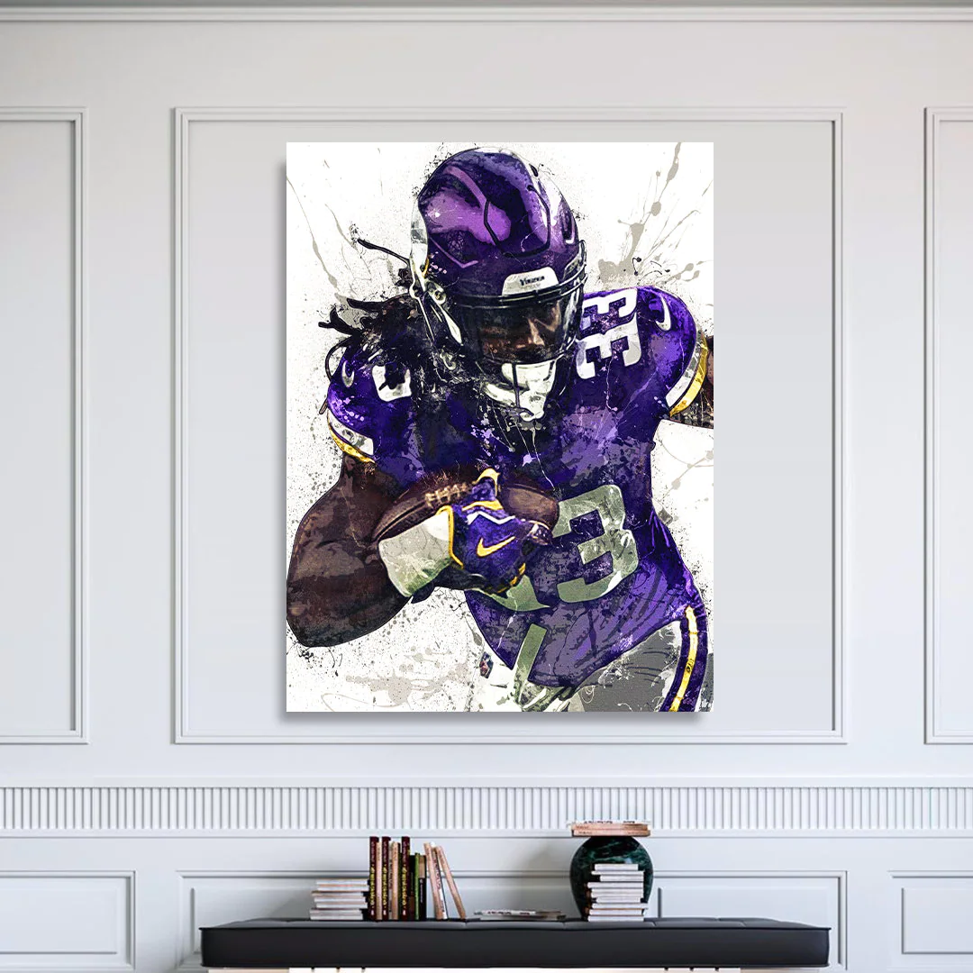 Dalvin Cook Poster Minnesota Vikings Canvas Wrap Man Cave 2