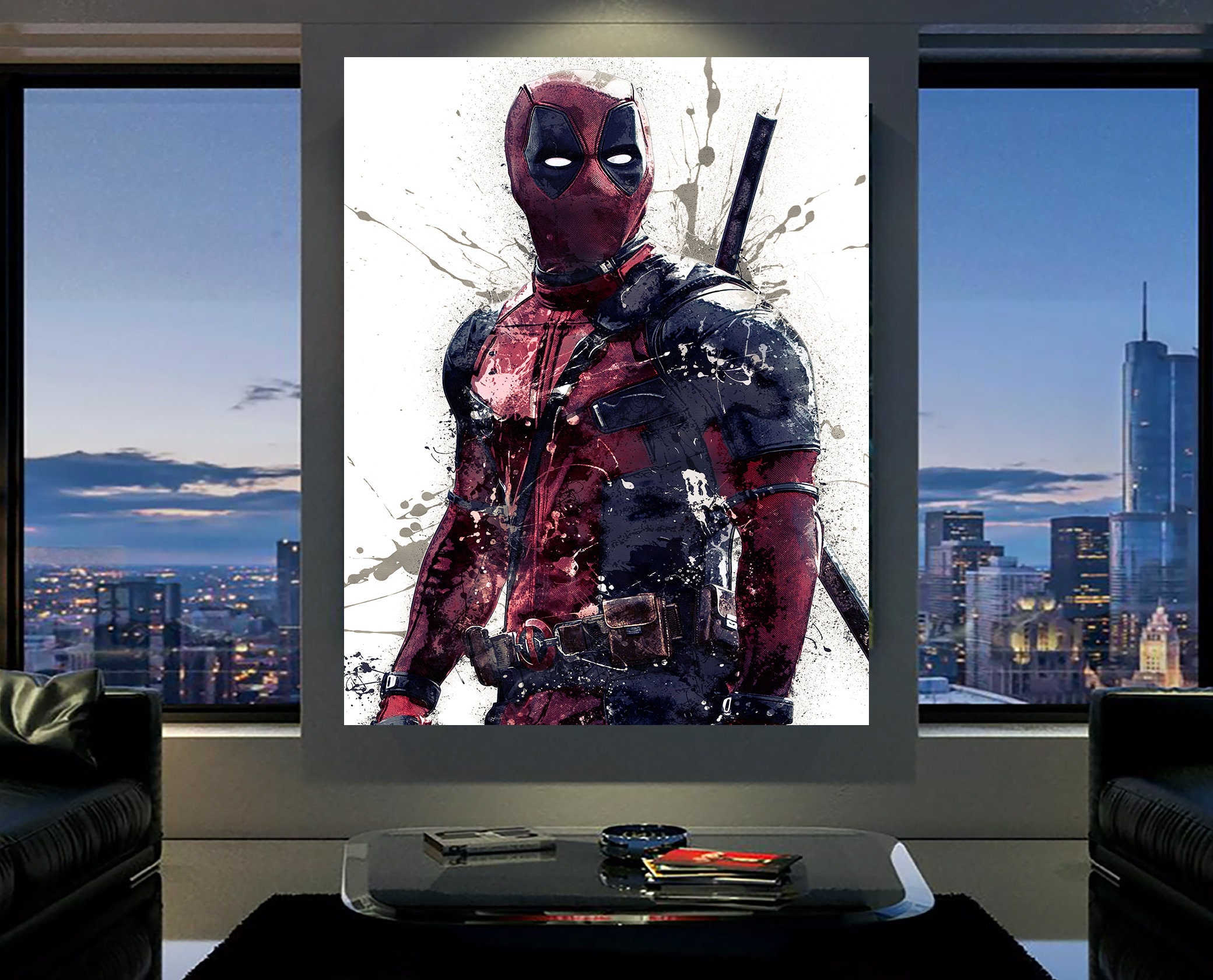 Deadpool Poster Canvas Wrap Man Cave Kids Room Game Room 2