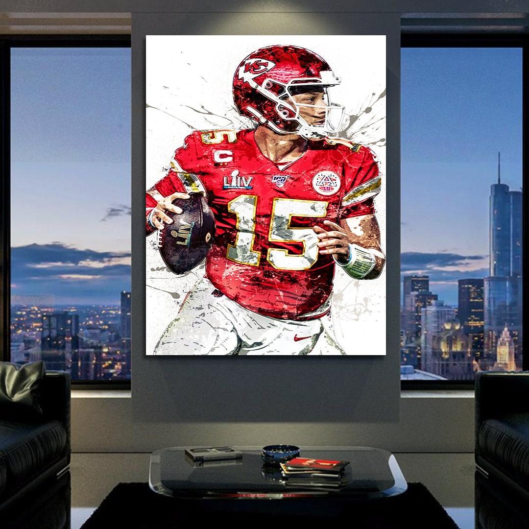 Patrick Mahomes Poster Kansas City Chiefs Canvas Wrap Man 2