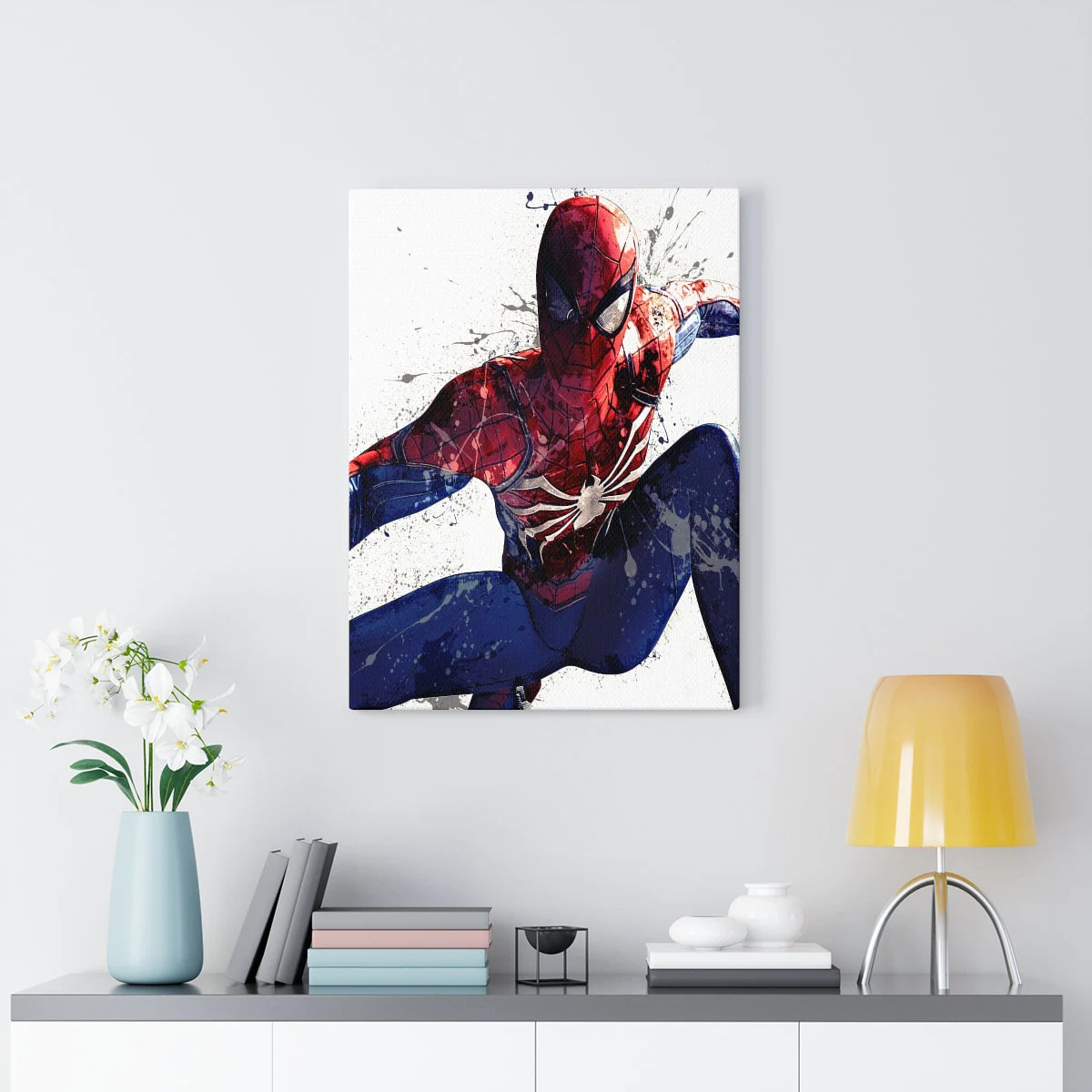 Spiderman Poster Canvas Wrap Man Cave Game Room Kids Room 2