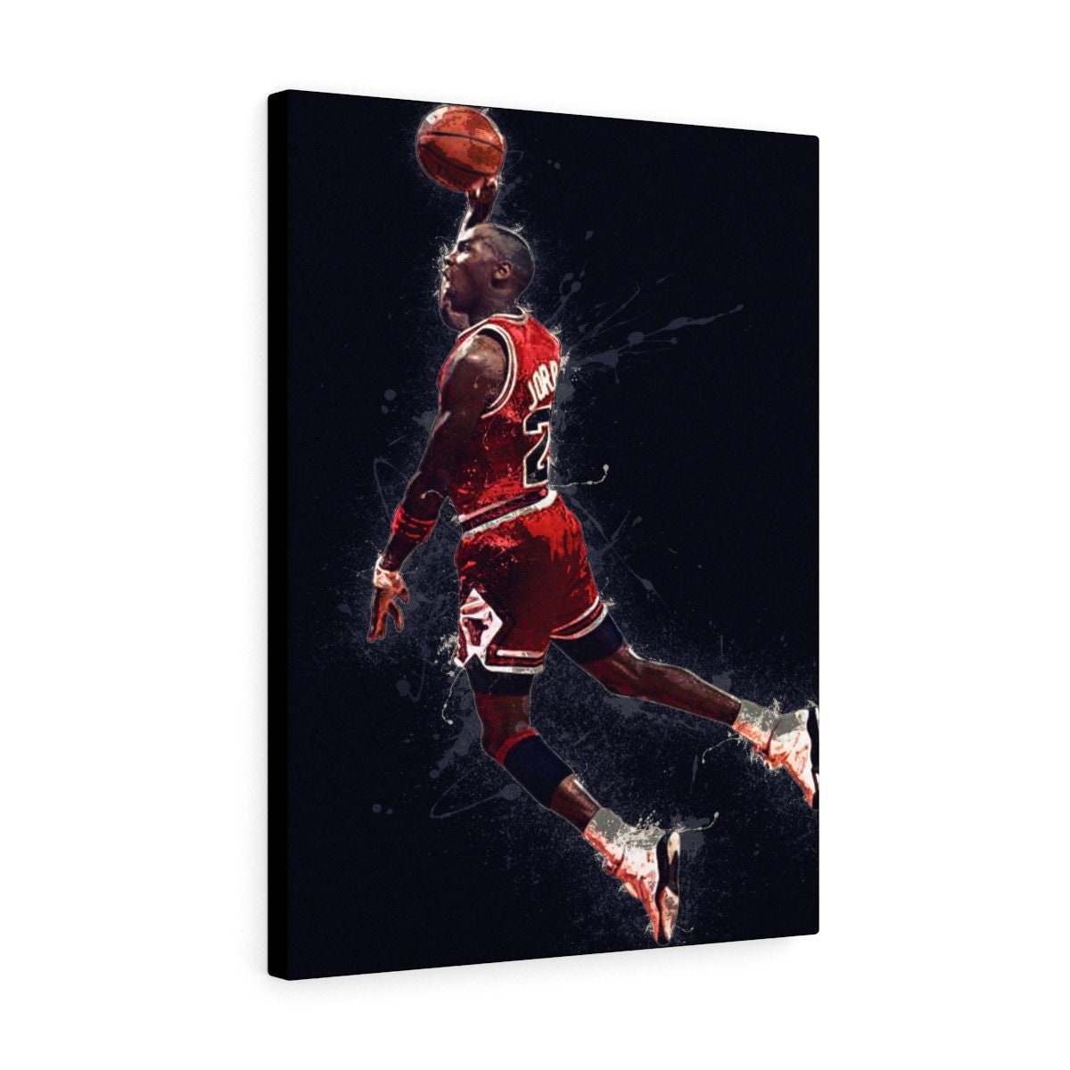 Michael Jordan Dunk Poster Canvas Wrap Man Cave Bar Game 2