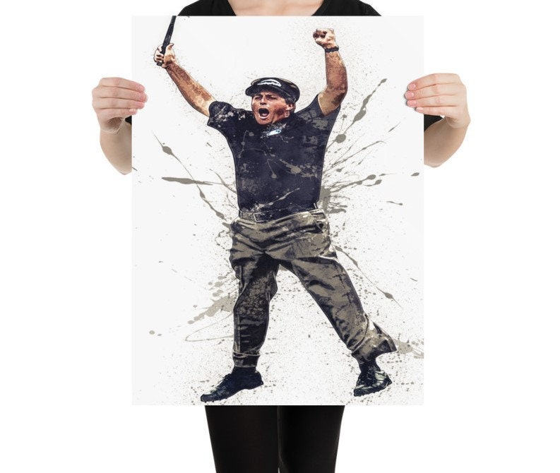 Phil Mickelson Poster The Iconic Leap Gallery 2