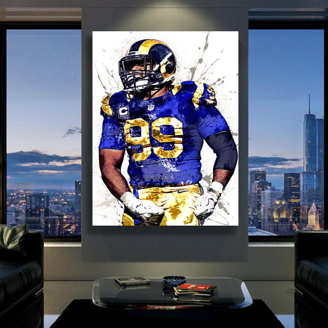 Aaron Donald Poster Los Angeles Rams Canvas Wrap Kids Room 2