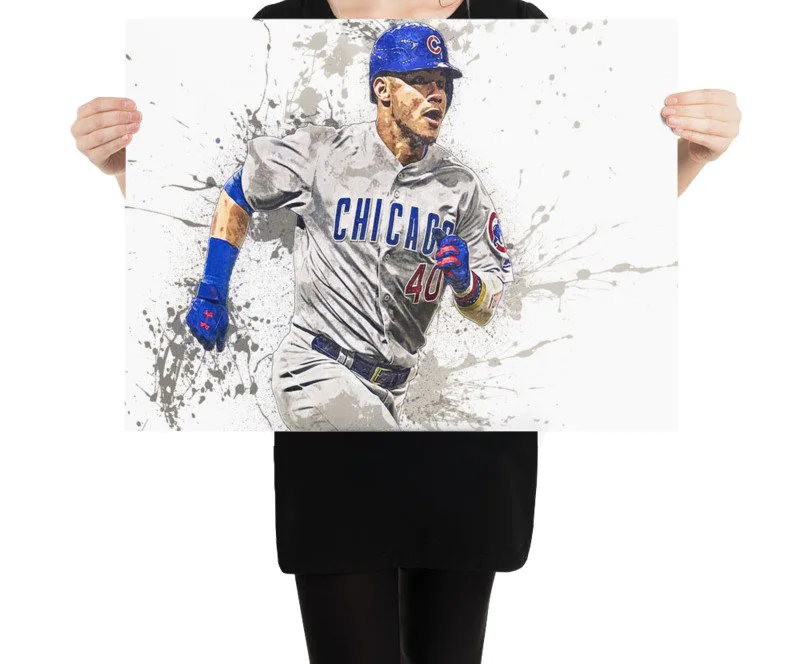 Willson Contreras Chicago Cubs Poster Print Canvas Wrap 2