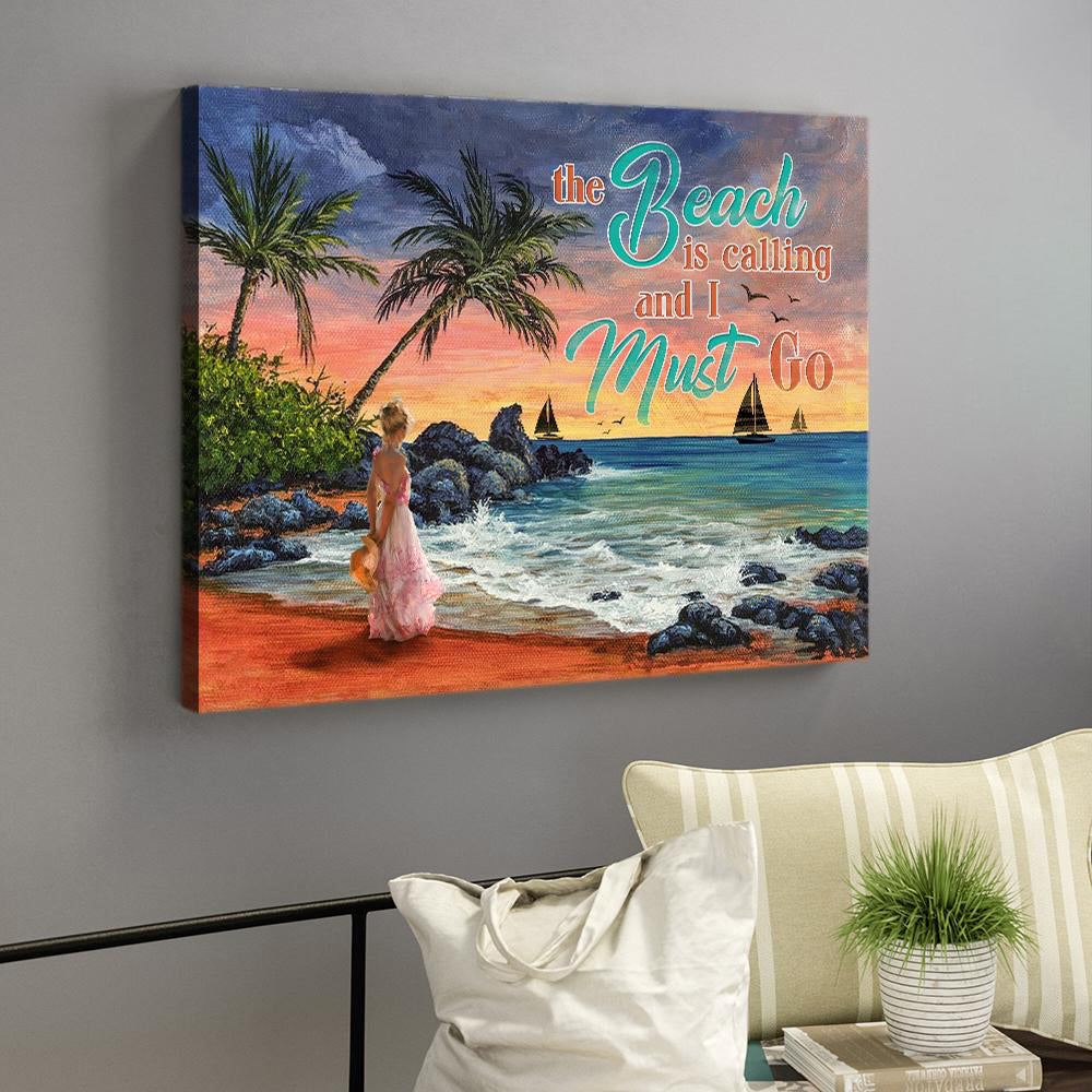 Awesome Beach Canvases Wall Art Wall Gift Ideas For Beach Lovers - The Beach Is