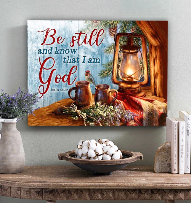 Awesome Canvas Christian Hanging Wall Art Decor Idea For Christian Prayer- Be Still