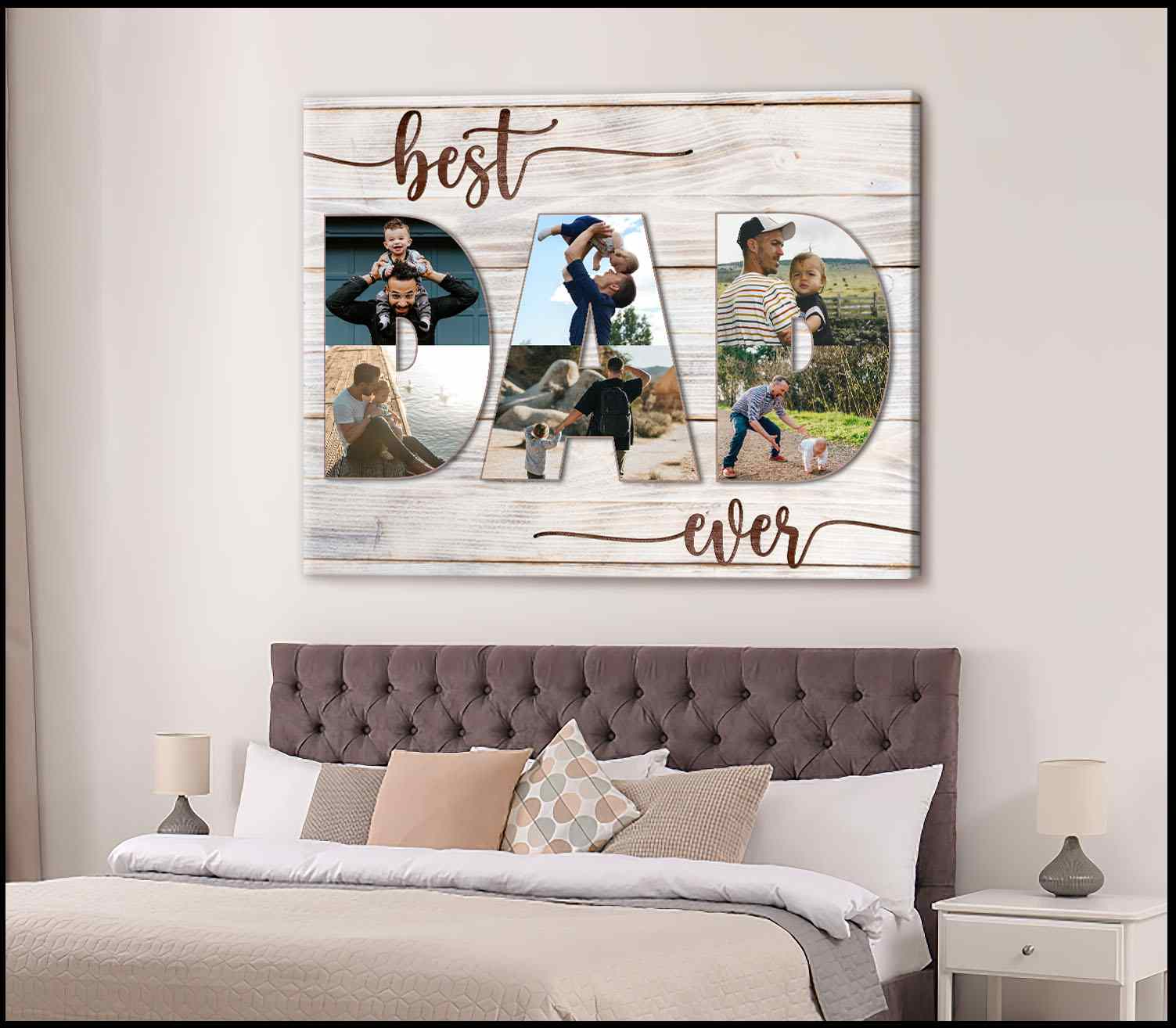 Best Dad Ever Canvas Customized Canvas Wall Art For Father Best Dad Ever Gifts Dad Gifts From Son