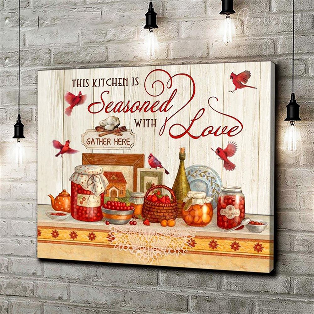 Canvas - Cardinal - This Kitchen Is Seasoned With Love