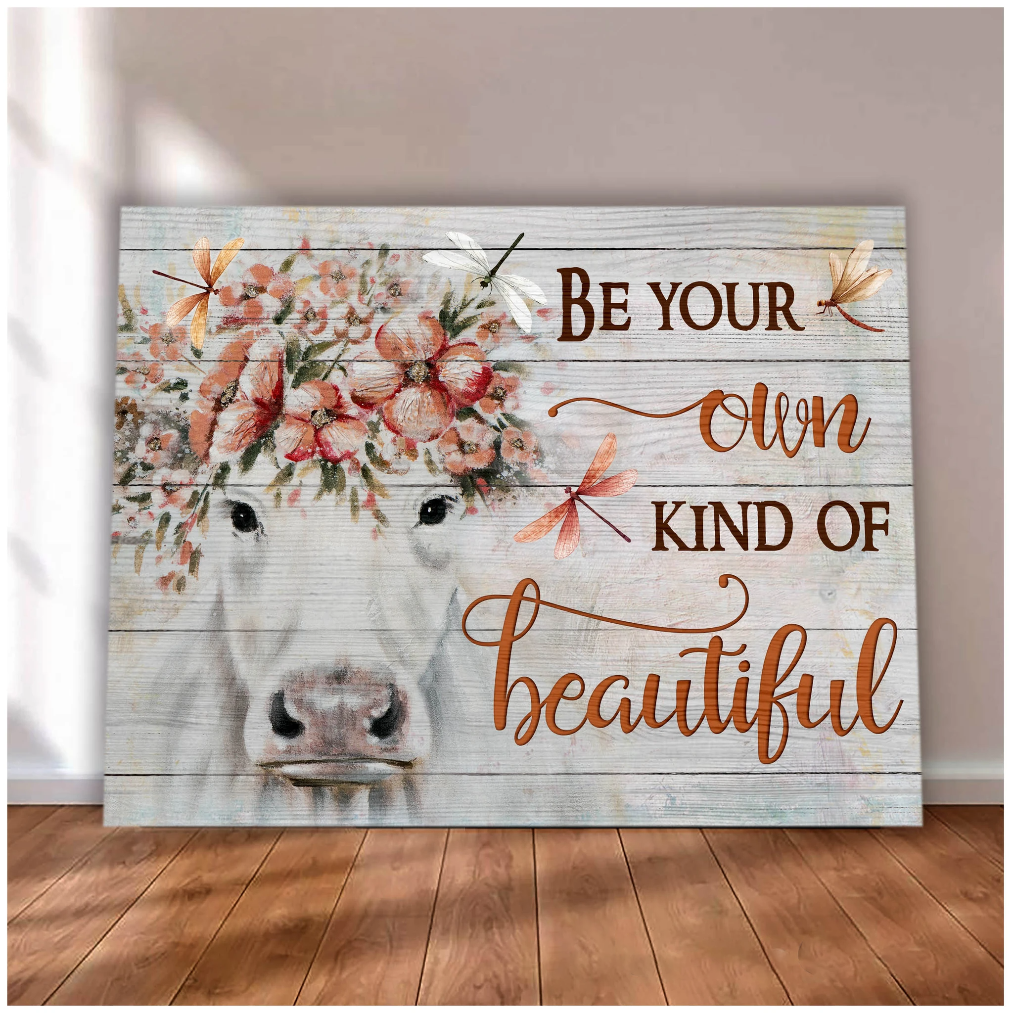 Canvas - Cow - Be Your Own Kind Of Beautiful