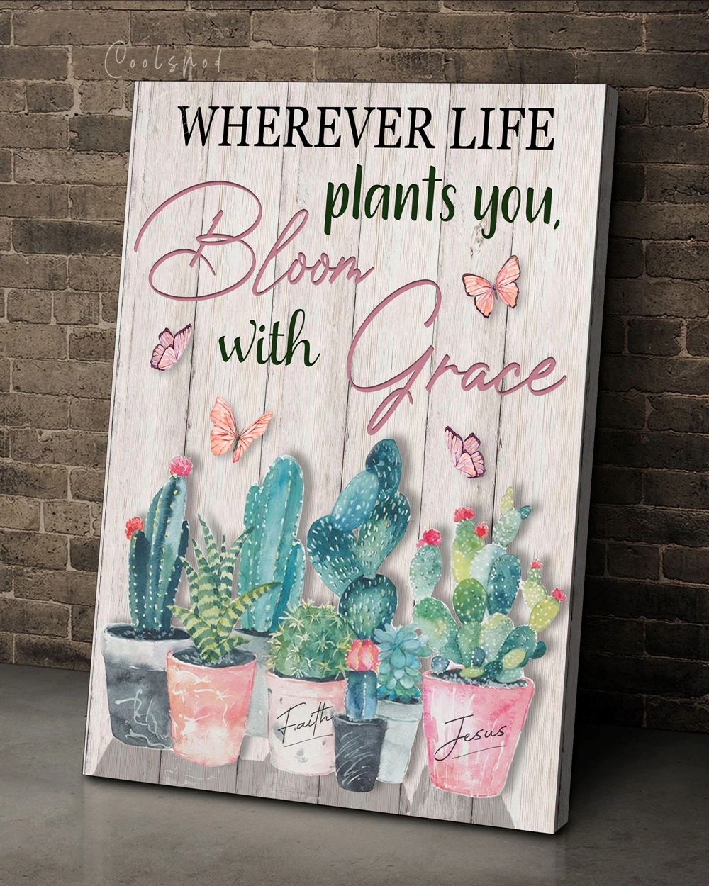 Canvas - Hippie - Bloom With Grace - Catus