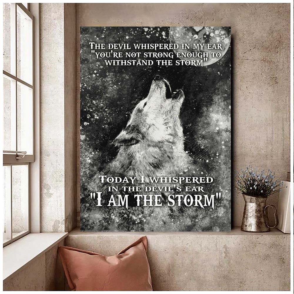 Canvas Wolf I Am The Storm