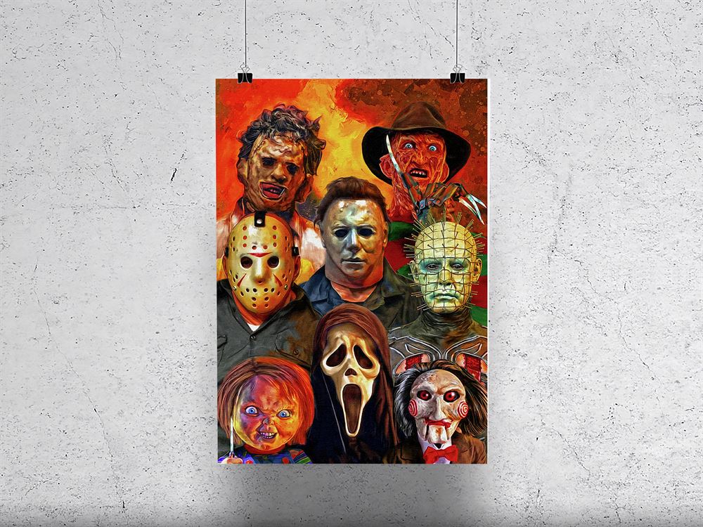 Character Horror Halloween Poster Wall Art Decor