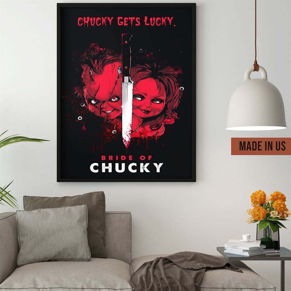 Chucky And Bride Halloween Poster Wall Art Decor