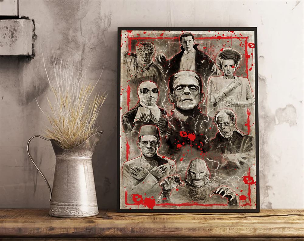 Classic Monster Movie Halloween Poster House Decor