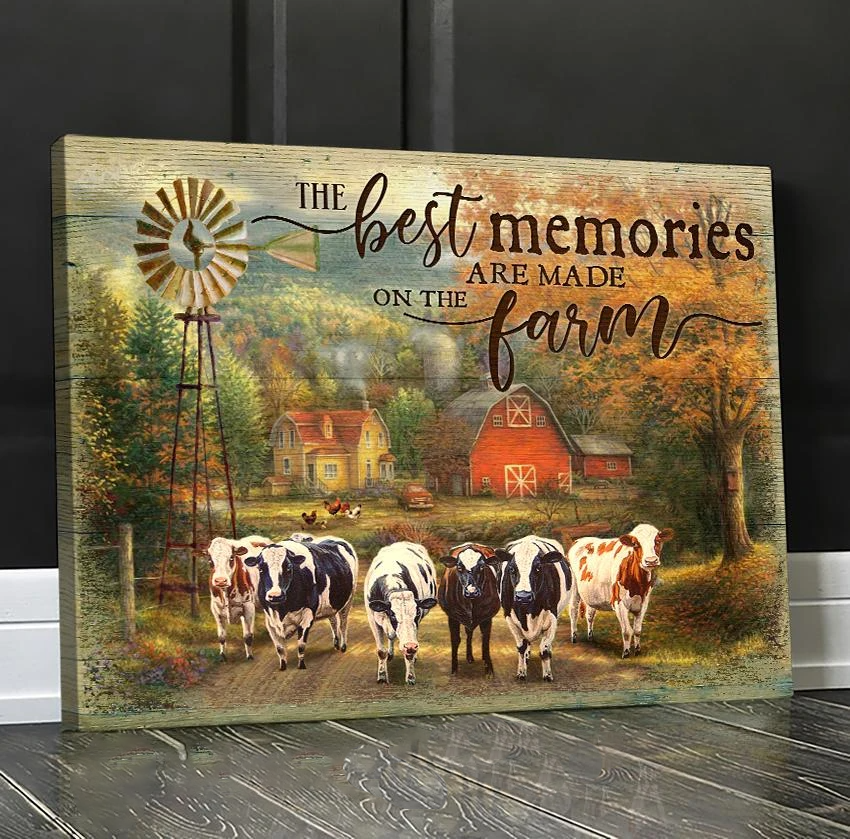 Cow Canvas Wall Art Print Wall Decor Print Canvas - The Best Memories