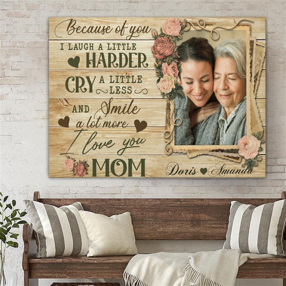 Customized Canvas For My Mom Mothers Day Gift For Mom Mom Gift From Daughter Mother Daughter Canvas