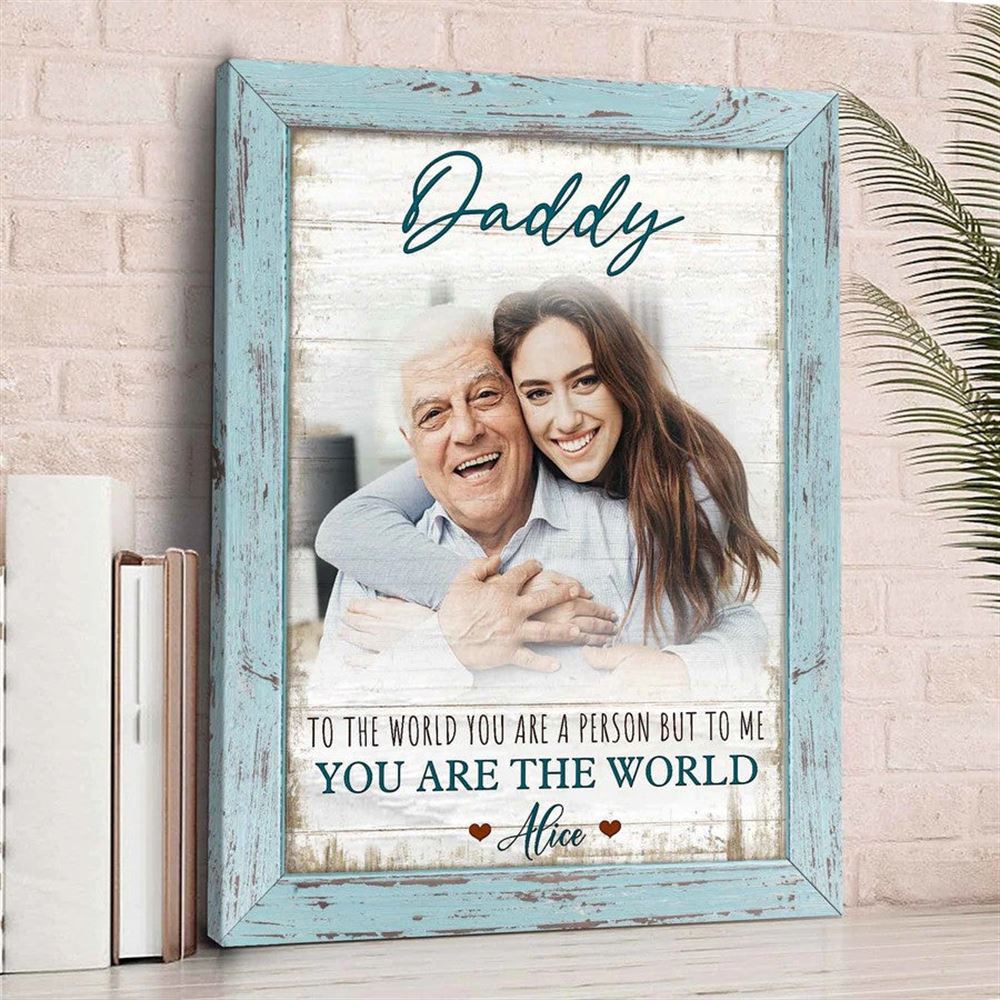 Dad Gifts From Daughter Personalized Wall Art Fathers Day Gifts For Dad Birthday Gift Dad Portrait F