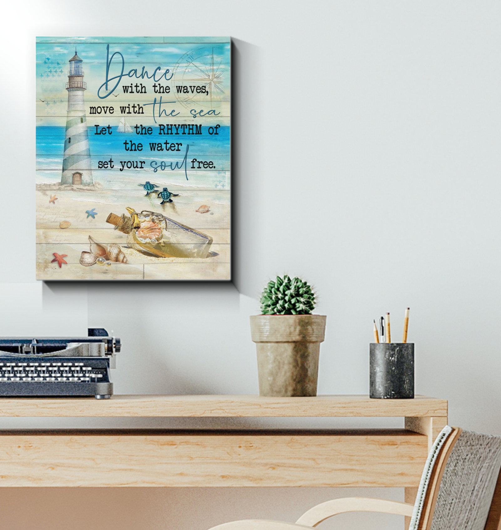 Dance With The Waves Wall Art Canvas Beach House Canvas Ocean Lovers Gifts