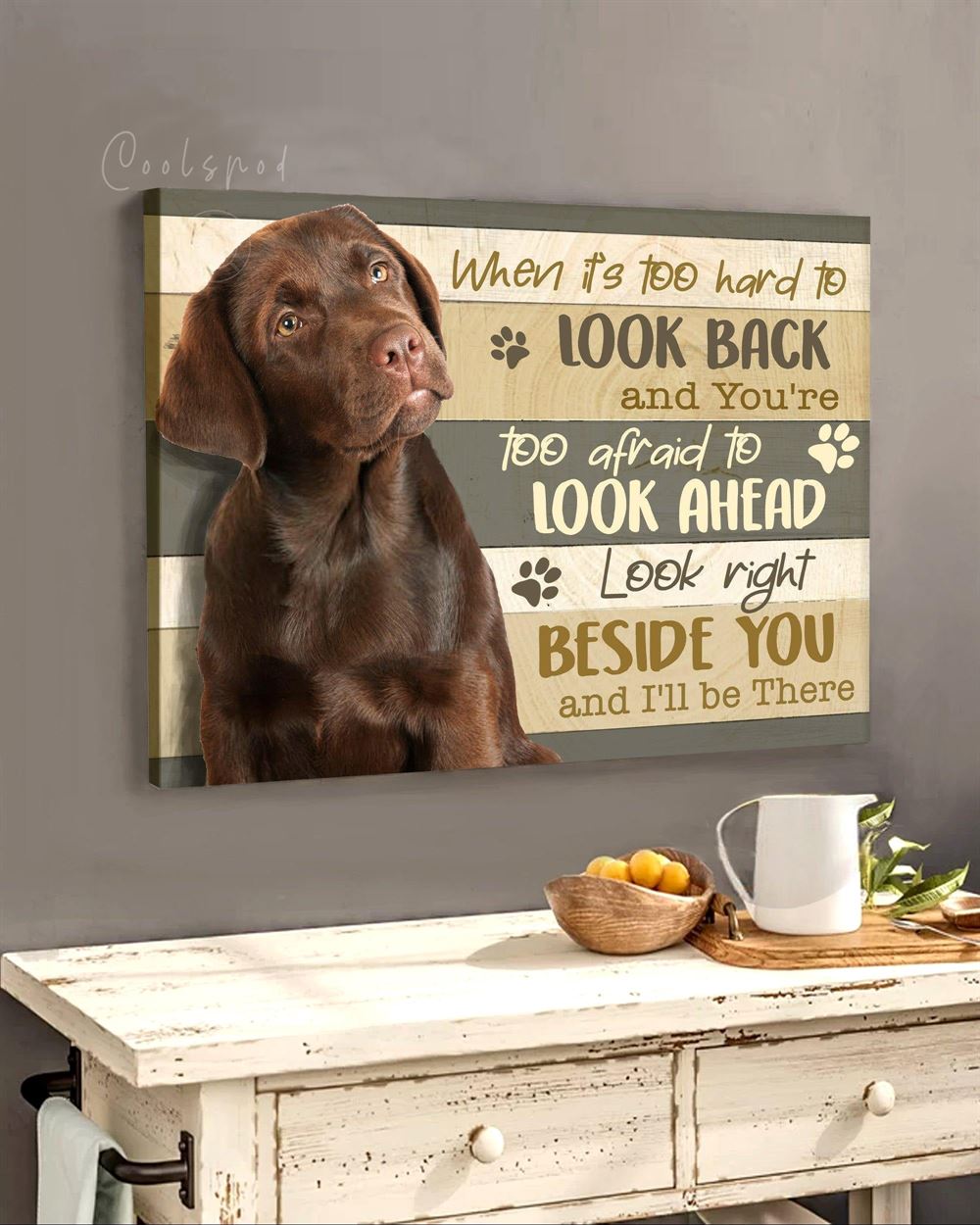 Dog Labrador Ill Be There Pet Gift Loss A Dog Gift Wall Art Canvas