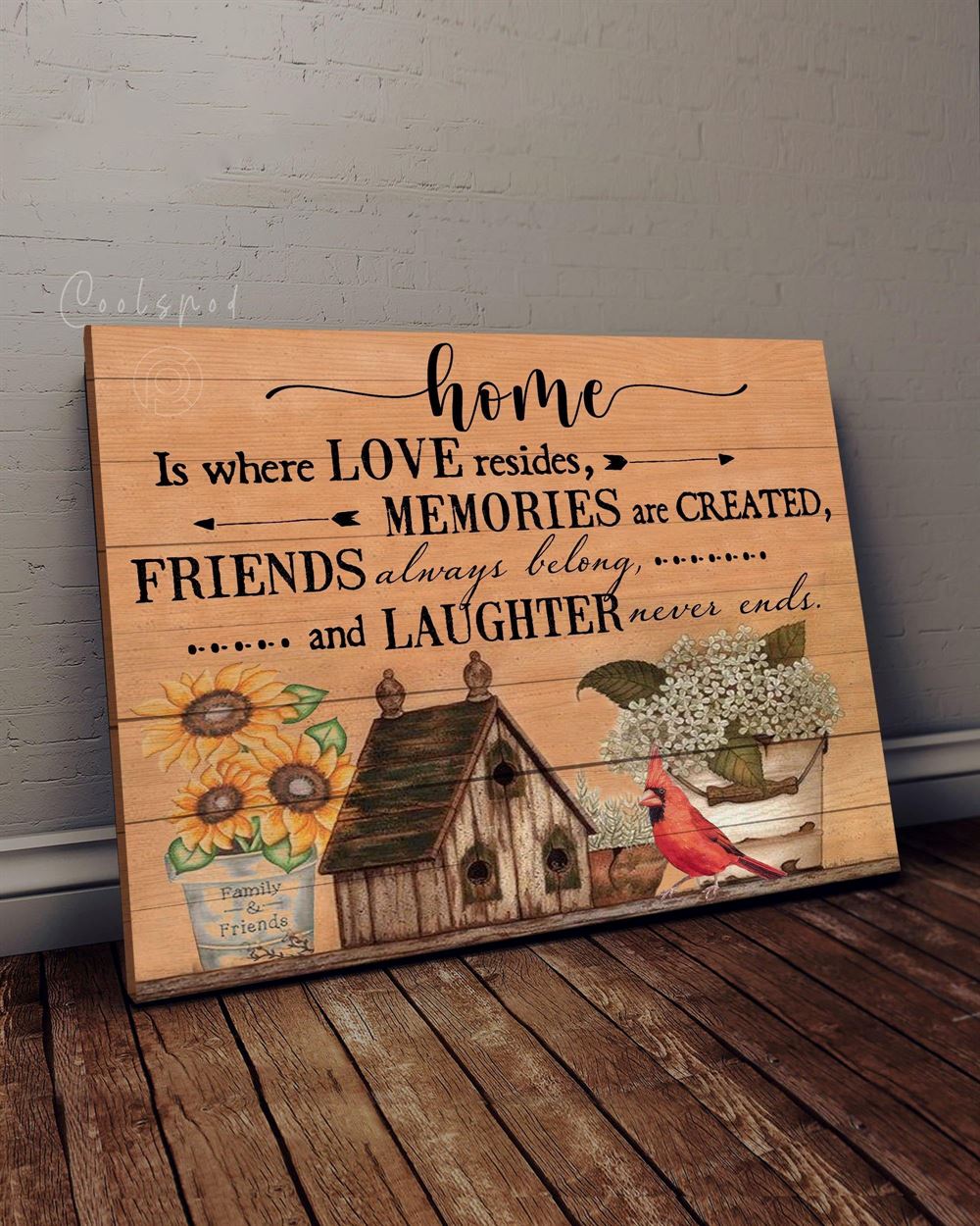 Family Decor Canvas Home Is Where Love Resides Wall Art Hanging Canvas