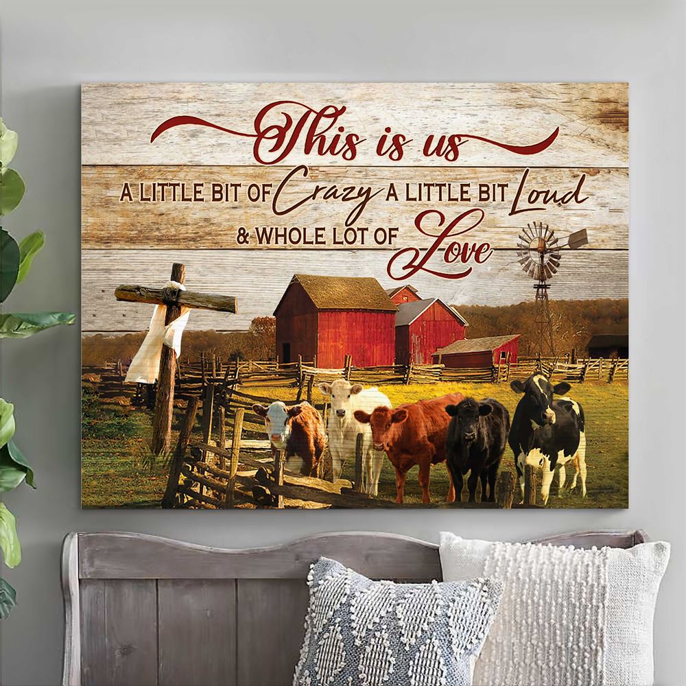 Farm And Cow This Is Us Canvas Wall Art Decor