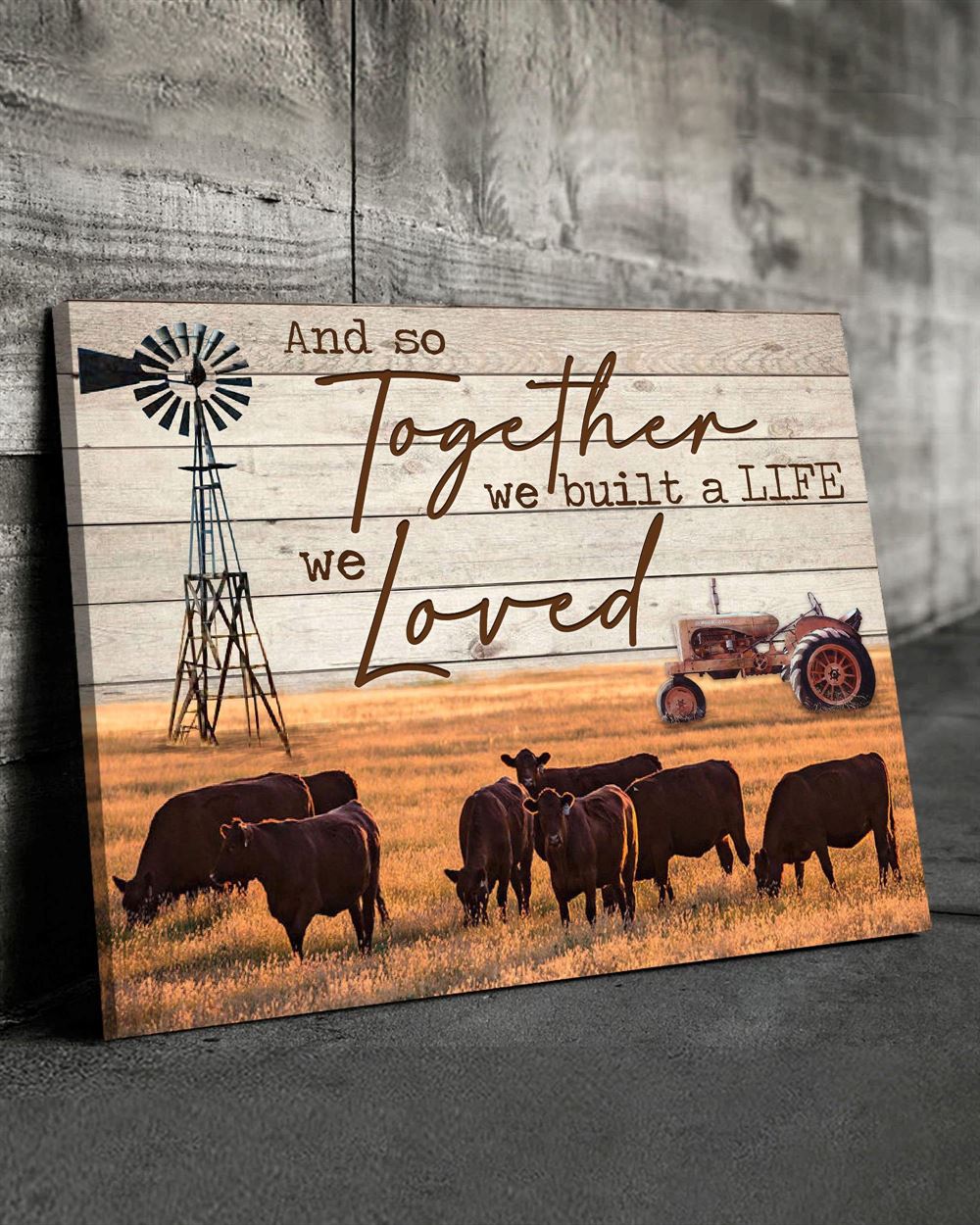 Farm And So Together We Built A Life Wall Art Canvas