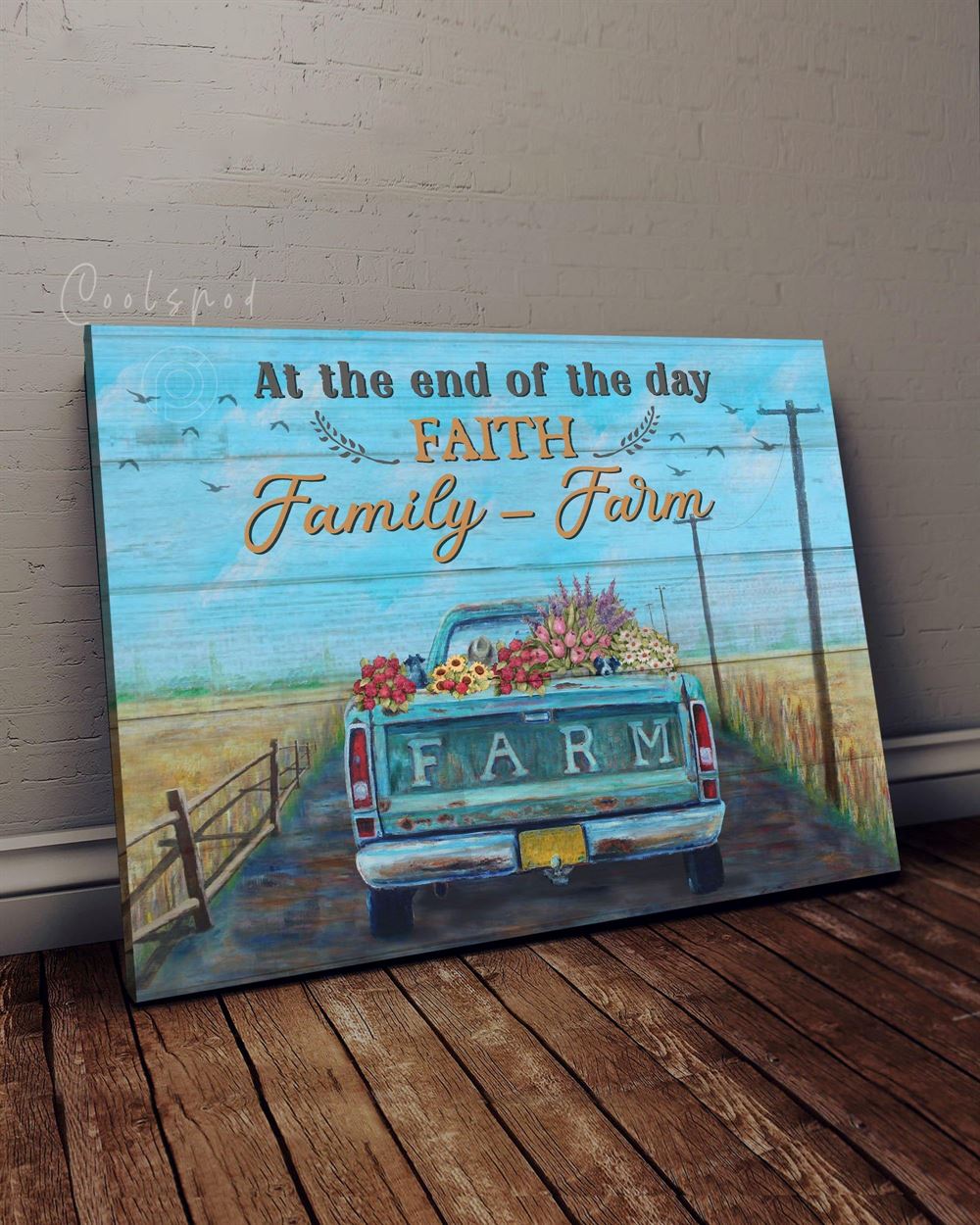 Farm At The End Day Wall Art Canvas