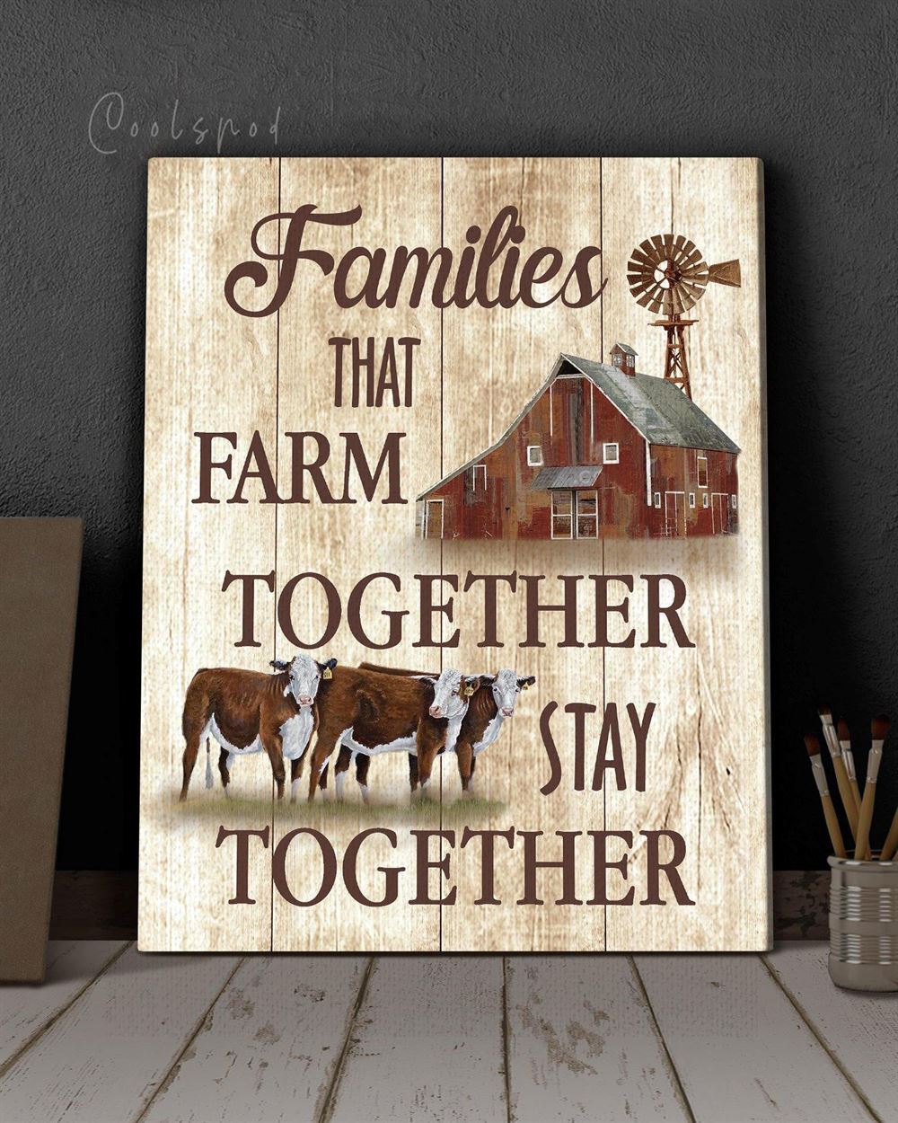 Farm Families That Farm Together Family Wall Art Canvas