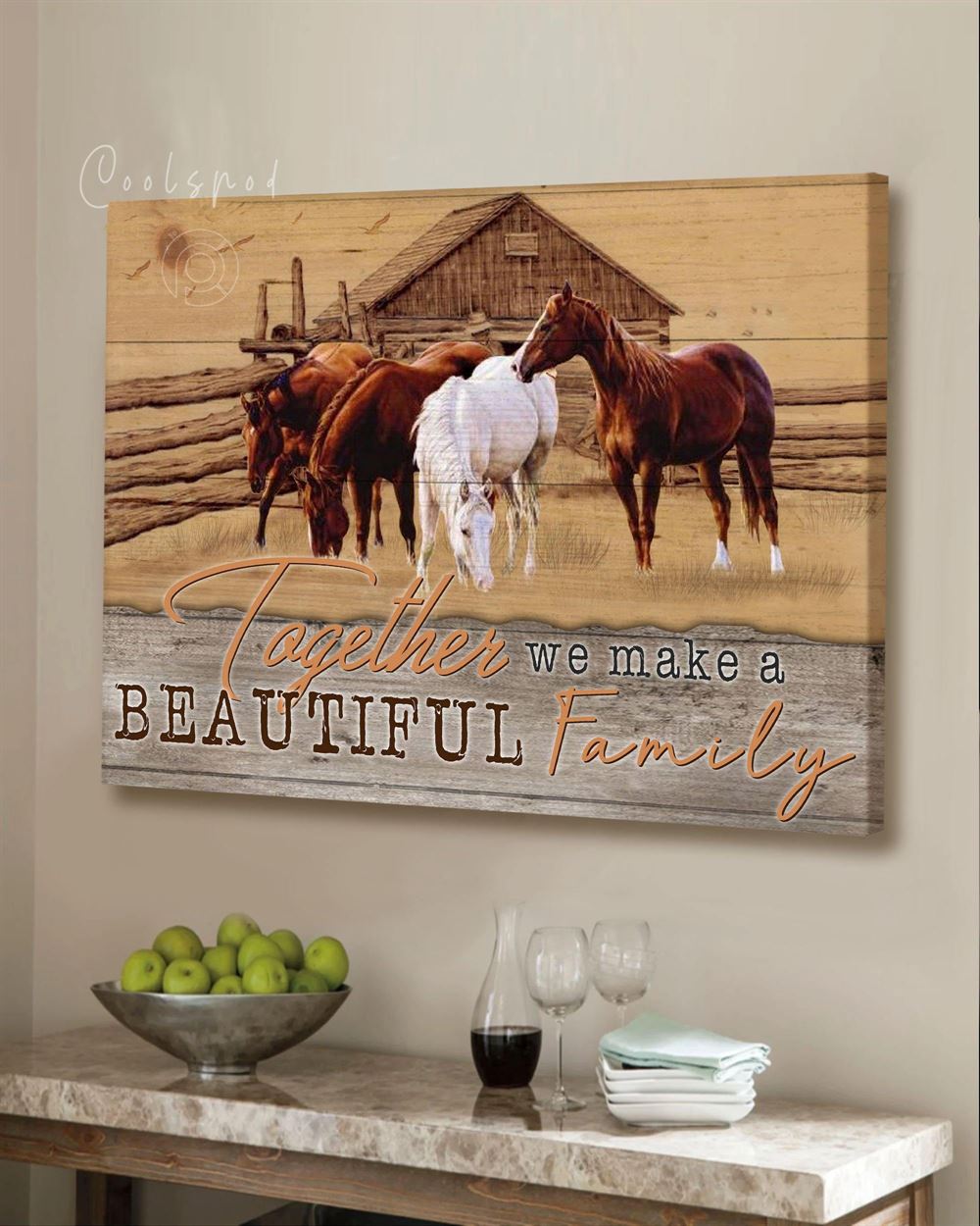 Farm Family Together We A Make Horse Wall Art Canvas