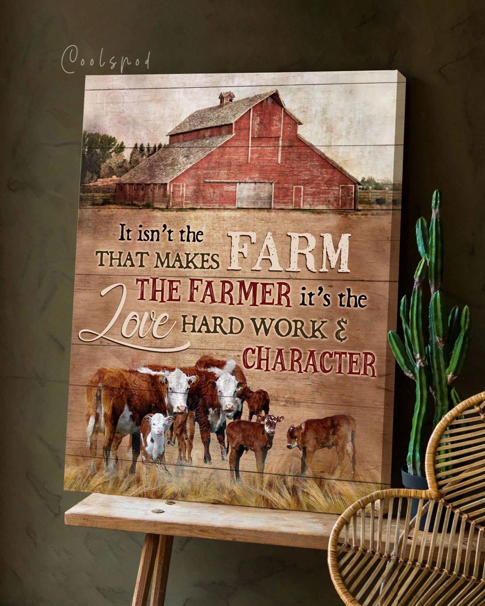 Farm Hard Work And Character Farm Living Wall Art Canvas